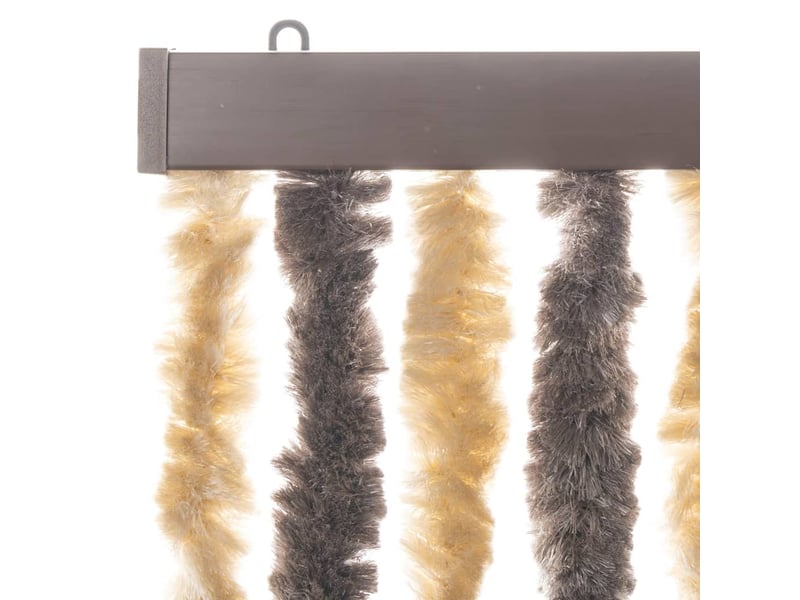  Rideau anti-mouches, moustiquaire marron foncé et beige 90x220 cm chenille cf43573  - Conforama D