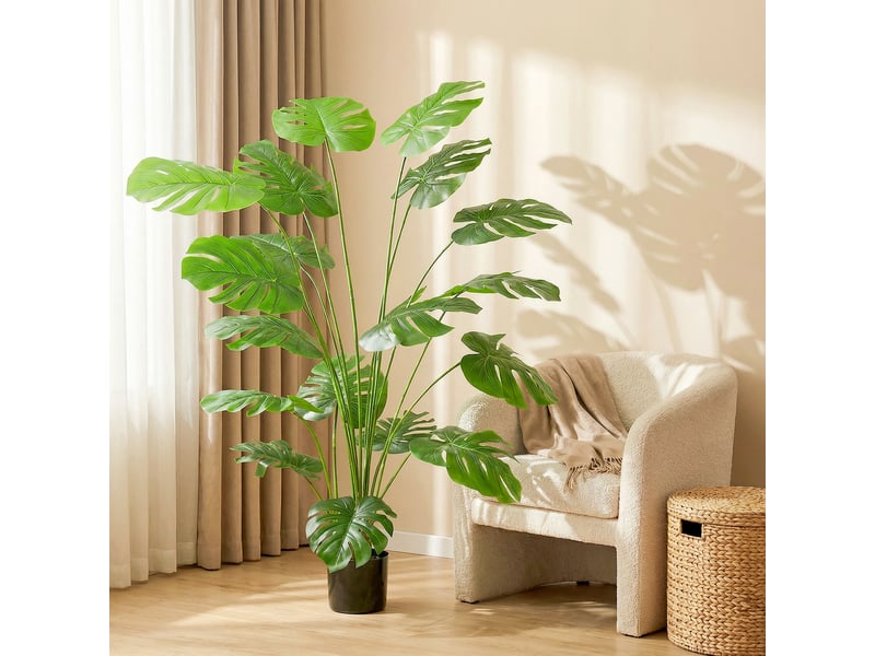 Plante artificielle arbre artificiel monstera deliciosa avec pot inclus hauteur 150 cm intérieure vert - Conforama C