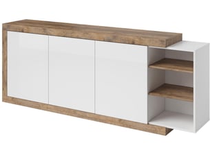 Buffet 3 porte(s)     - 220 cm coloris blanc 