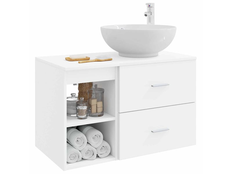  Ensemble de mobilier de salle de bain 2 pcs blanc shl3977  - Conforama C