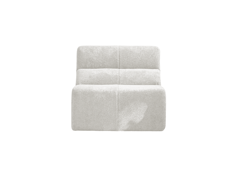  Fauteuil 1 place en velours blanc compressé 94 x 110 x 79 cm  - Conforama A