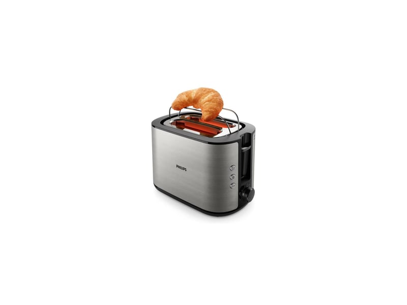  Grille-pain 2 fentes 950w inox philips - viva collection HD2650/90 - Conforama E