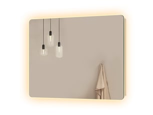 Emke miroir led salle de bain rétroéclairé 50 x 60 cm, anti-buée, interrupteur à bouton, lumière blanc froidchaud