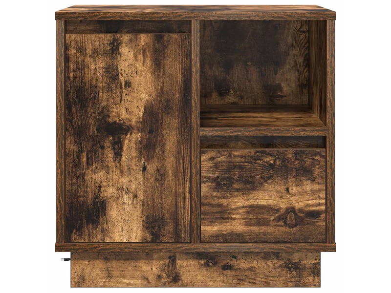  Table de chevet - cabinet de chevet - table de nuit 2 pc chêne fumé 50 x 34,5 x 50 cm.  - Conforama B