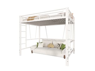 Lit mezzanine 140x200 cm <strong></strong>  <strong>OMNIGLINT TRADING LTD</strong> coloris blanc