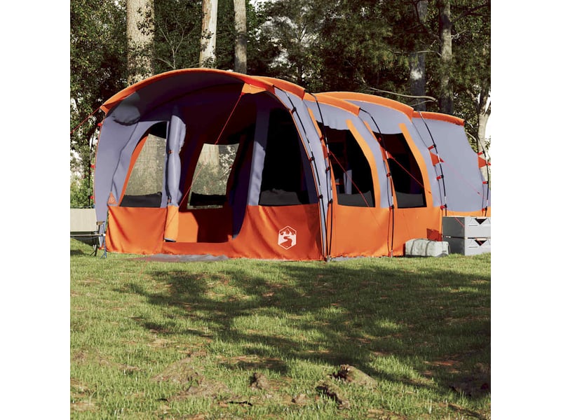  Tente de camping, tente familiale tunnel 8 personnes gris imperméable  - Conforama D