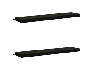Lot de 2 coussins de banc, coussins d'assise soest 100 % polyester noir cf57309