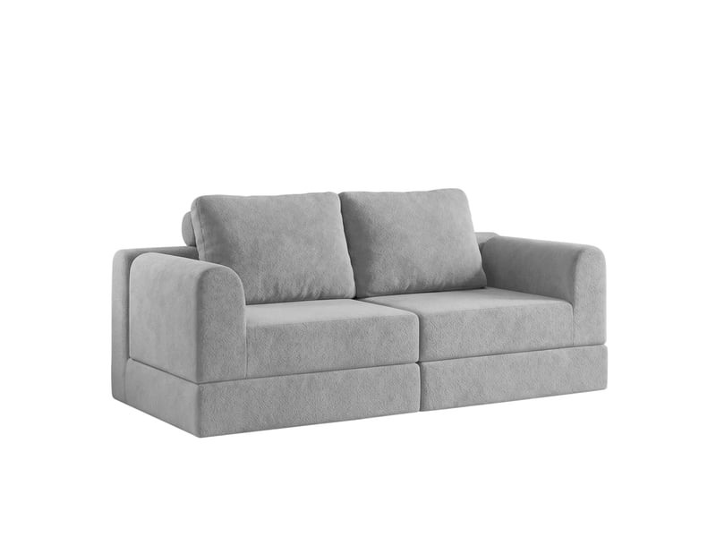  Canapé-lit convertible tcqpz 2 places pliable 160 x 80 x 78 cm mousse à mémoire de forme gris  - Conforama D