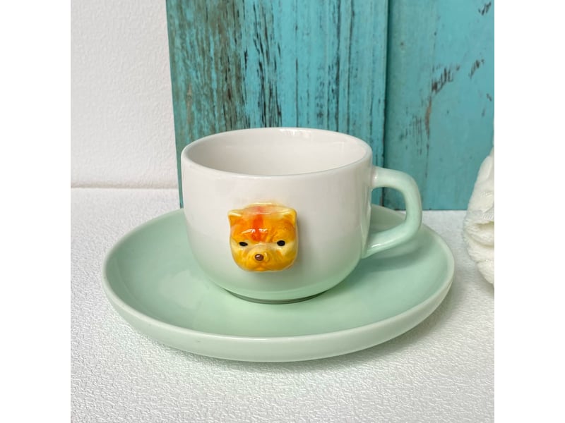  Ensemble tasse et soucoupe en céramique, chien bully  - Conforama B