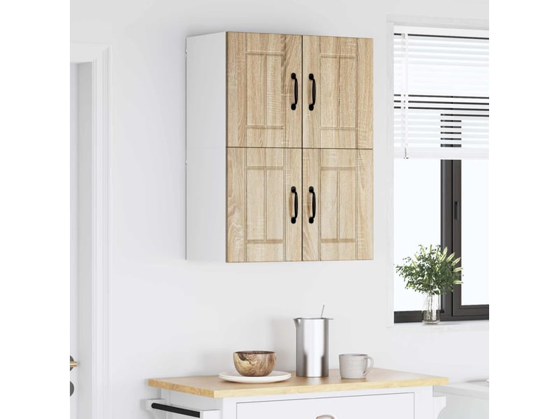 Meuble mural de cuisine | armoire de cuisine 2 pcs chêne sonoma bois d'ingénierie shl7579 - Conforama D