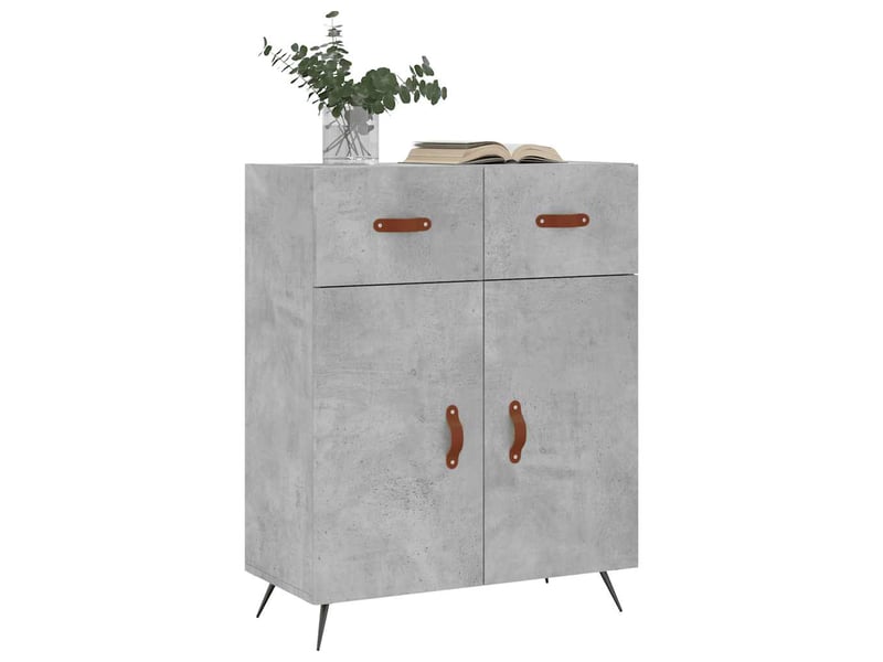  Buffet - bahut - meuble de rangement gris béton 69,5x34x90 cm bois d'ingénierie  - Conforama C