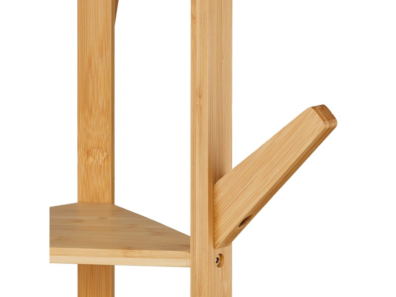  Portemanteau en bois naturel 168,5 x 47 x 47 cm avec 9 crochets décoration pratique en bambou naturel 13_0016295  - Conforama B