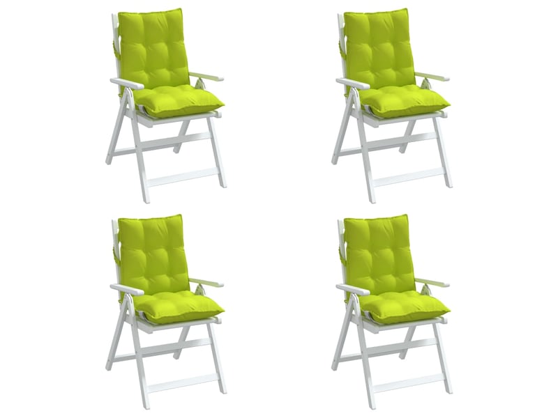  Lot de 4 coussins d'extérieur, coussins de chaise vert vif. 100 x 50 x 7 cm cf56428  - Conforama D