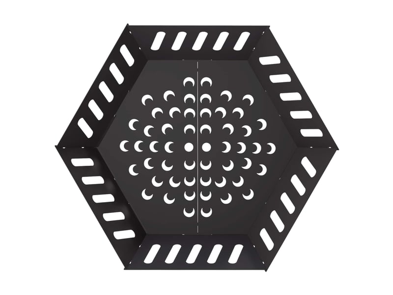  Brasero exterieur, foyer de cheminée noir 80x80x28 cm acier  - Conforama E