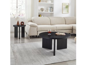 Table basse rond(e) coloris noir <strong>MAISENTIEL</strong> <strong></strong>
