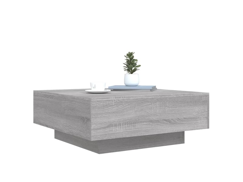  Table basse | table de salon sonoma gris 80x80x31 cm bois d'ingénierie  - Conforama D