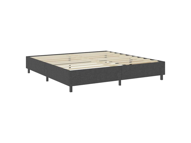  Lit double- lit adulte -  sommier à lattes de lit sans matelas gris tissu 200x200 cm  - Conforama B