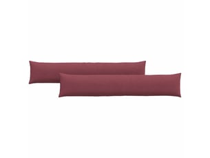 Lot de 2 coussins de canapé, coussins décoratifs tissu bordeaux 200 x 40 cm cf58796