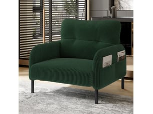 Fauteuil fixe <strong>HAUSS SPOLE</strong> <strong></strong> Velours côtelé vert vendu A l'unité