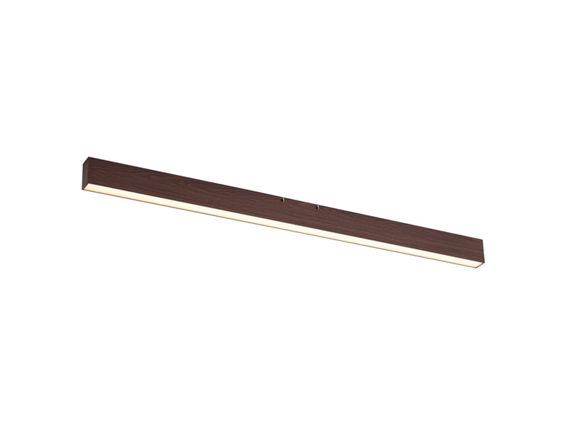  Plafonnier moderne effet bois de noyer avec led intégrée, dimmable 3 étapes et interrupteur dip 2700-4000k - keane  - Conforama A