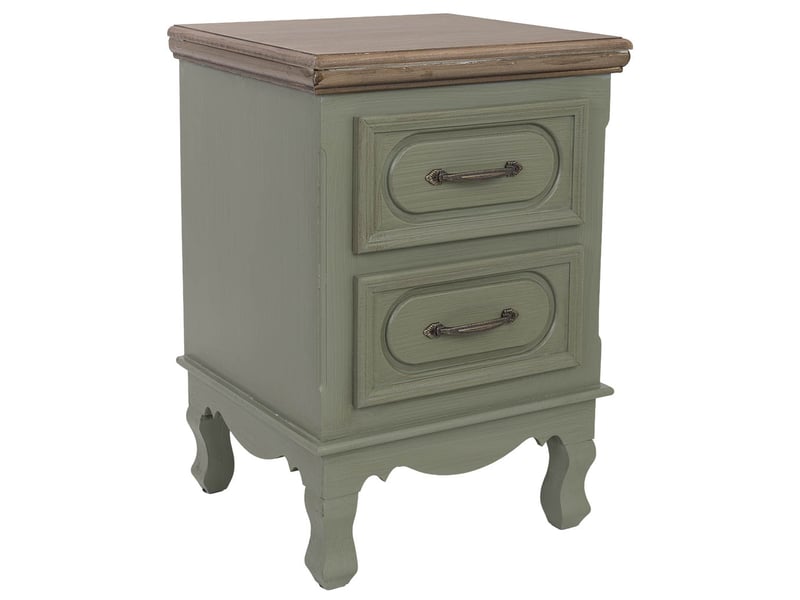  Table de chevet en bois vert 37x33,5x53 cm h  - Conforama A