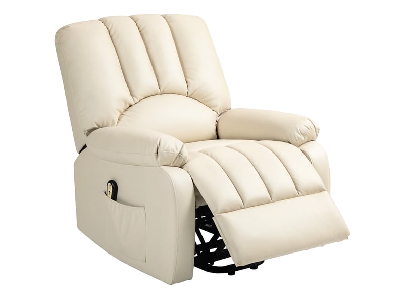  Fauteuil de relaxation, fauteuil relax inclinable électrique releveur, 86x92x102cm, beige  - Conforama A