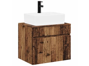 Ensemble de mobilier de salle de bain bois ancien cf64601