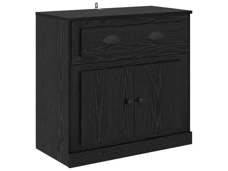  Buffet - haut armoire chêne noir 70 x 35,5 x 67,5 cm bois d'ingénierie  - Conforama A