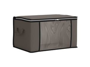 Boîte de rangement avec fenêtre latérale transparente gris shl37127