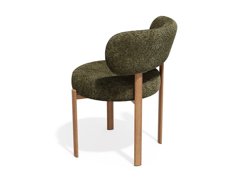  Lot de 2 chaises en bouclette kaki lauren AC24BKK - Conforama C
