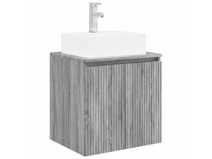 Vanité de lavabo mural, meuble de rangement sonoma gris 49.5x41x62.5 cm shl3359