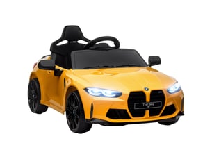 Bmw m4 sous licence, voiture électrique 12 v pour enfants, double moteur, jaune