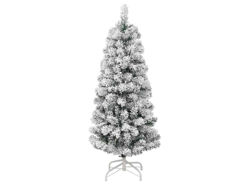  Sapin de noël - arbre de noël artificiel à branches articulées vert et blanc  - Conforama E