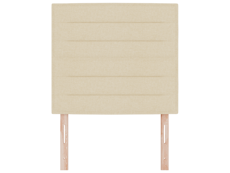 Tête de lit ; panneau de tête pour lit crème 90 cm en tissu - Conforama F