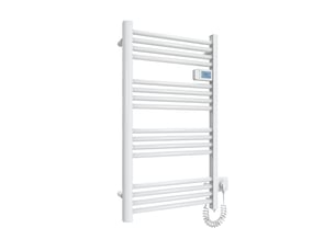 Emke sèche-serviette électrique aluminium commande tactile température réglable - 960 x 540 mm blanc 500w