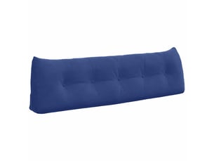 Coussin de dos, coussin de dossier bleu police 160 x 24 x 50 cm velours cf54561