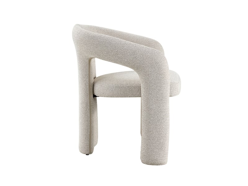 Beja - fauteuil en tissu bouclette écru BEJA-ECRU - Conforama C