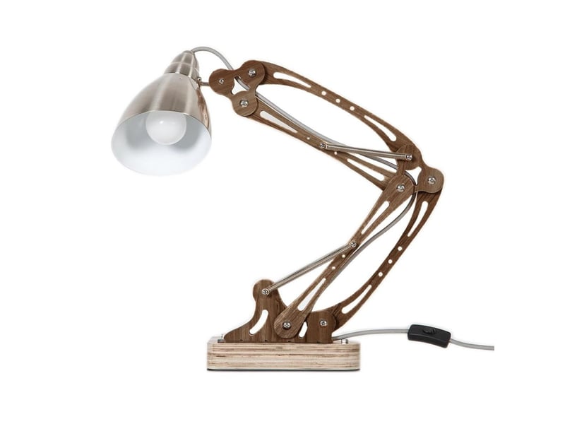  Lampe de bureau articulée merop 55cm marron  - Conforama A