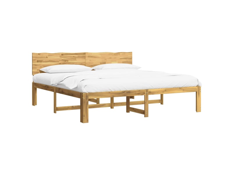  Lit double- lit adulte -  cadre de lit double avec tête de lit rostock blanc 200 x 200 cm  - Conforama A