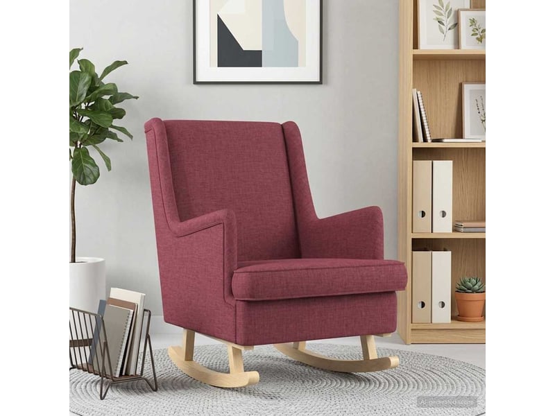  Vidaxl chaise à bascule bordeaux 62 x 80 x 85 cm tissu  - Conforama B