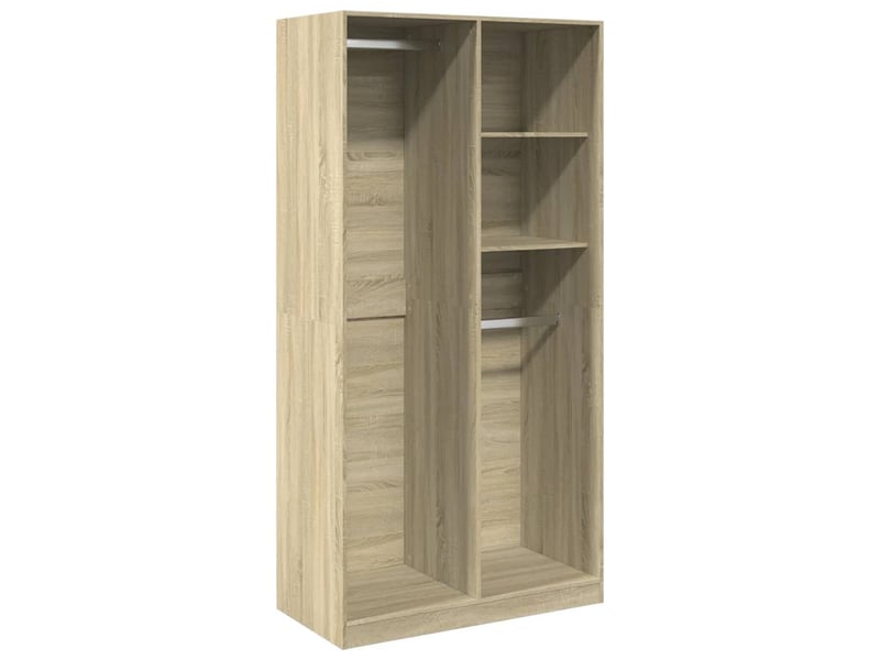  Garde-robe chambre, armoire de rangement chêne sonoma 100x50x200 cm aggloméré shl26927  - Conforama A