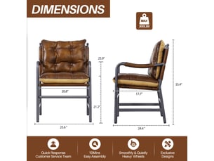Fauteuil d'appoint noir en cuir - s validtype svelte avec cadre métal style mid-century pour salon