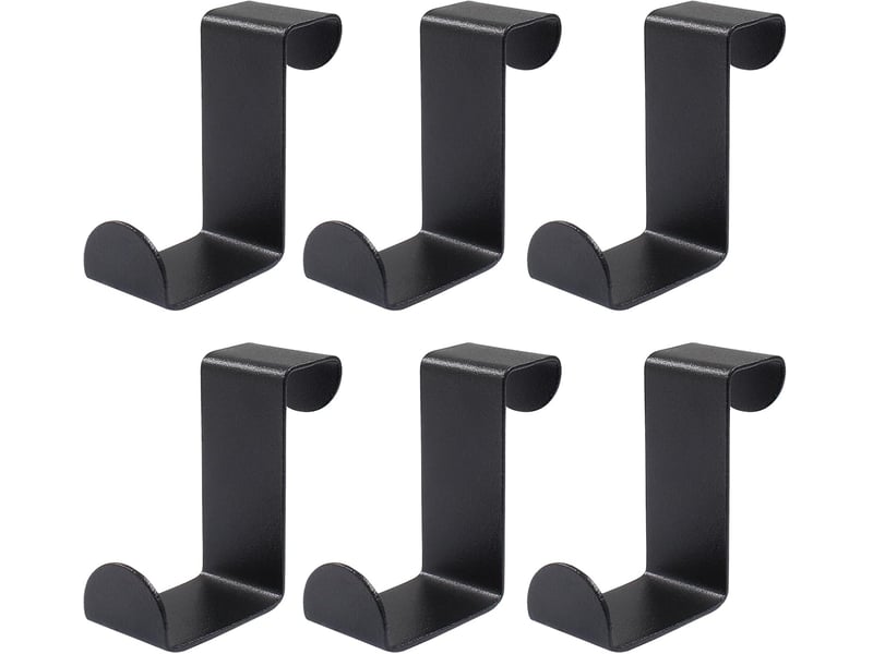  Crochets de porte, de capuchon de pour portes standard, tiroirs, placards, 6 pièces, noir - cc005595zls CC005595ZLS - Conforama A