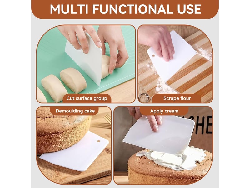 Grattoir à pâte en plastique, grand coupe-pâte grattoir d'établi grattoir à gâteau grattoir à corne alimentaire coupe-pâte grattoir de cuisine outil No commercial references - Conforama C