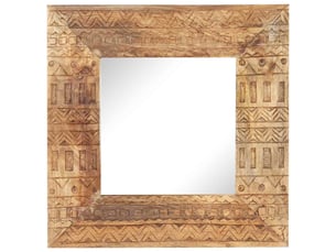 Miroir  à fixer coloris marron <strong></strong>  <strong></strong> - 50 cm x 50 cm