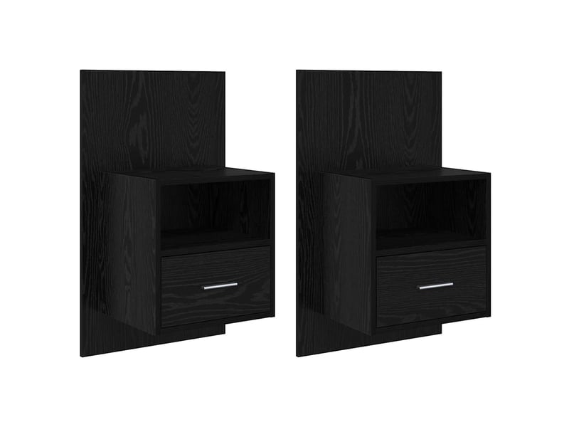  Table de chevet - cabinet de chevet - table de nuit 2 pc chêne noir 50 x 32,5 x 80cm  - Conforama A