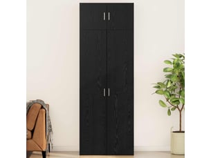 Buffet - armoire de rangement 3 pc chêne noir 80 x 42,5 x 225 cm