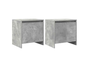 Lot de 2 tables de chevet - cabinet de chevet - table de nuit gris béton 45x34x44,5cm bois d’ingénierie