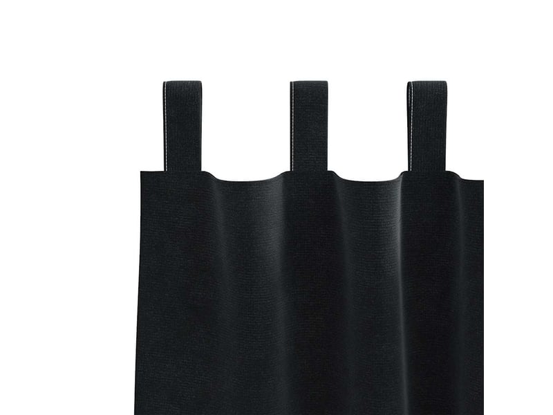  Lot de 2 rideaux, rideaux de fenêtre noir 140 x 245 cm velours cf44100  - Conforama E