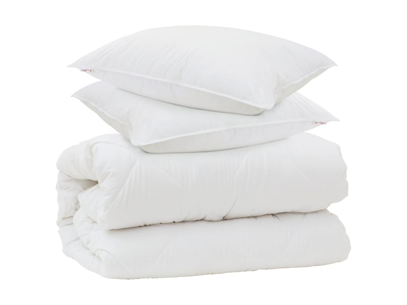  Couette avec oreillers avec oreiller 3 pièces - duvet blanc microfibre  - Conforama A